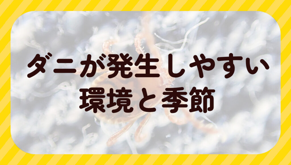 ダニが発生しやすい環境と季節