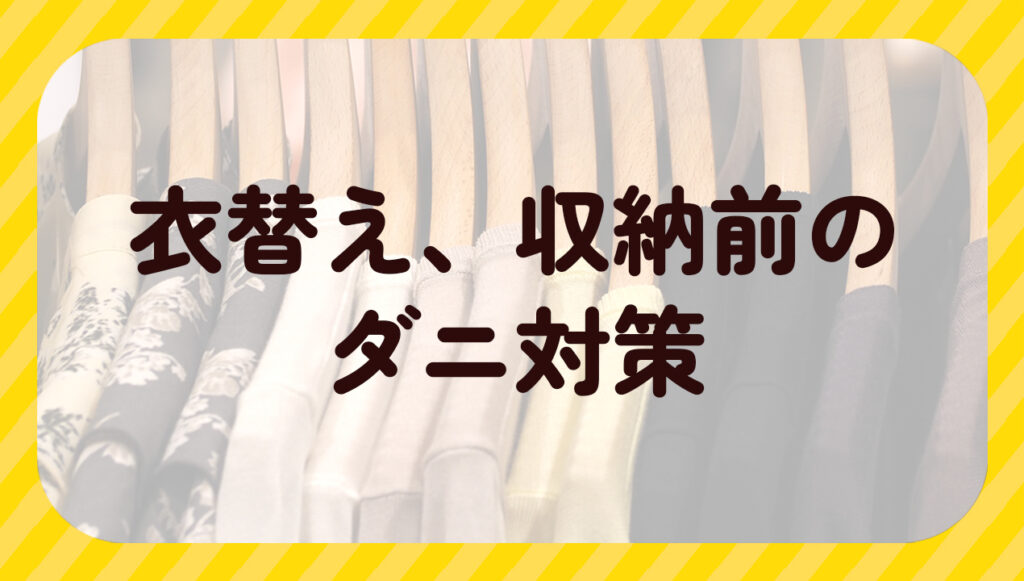 衣替え・収納前のダニ対策